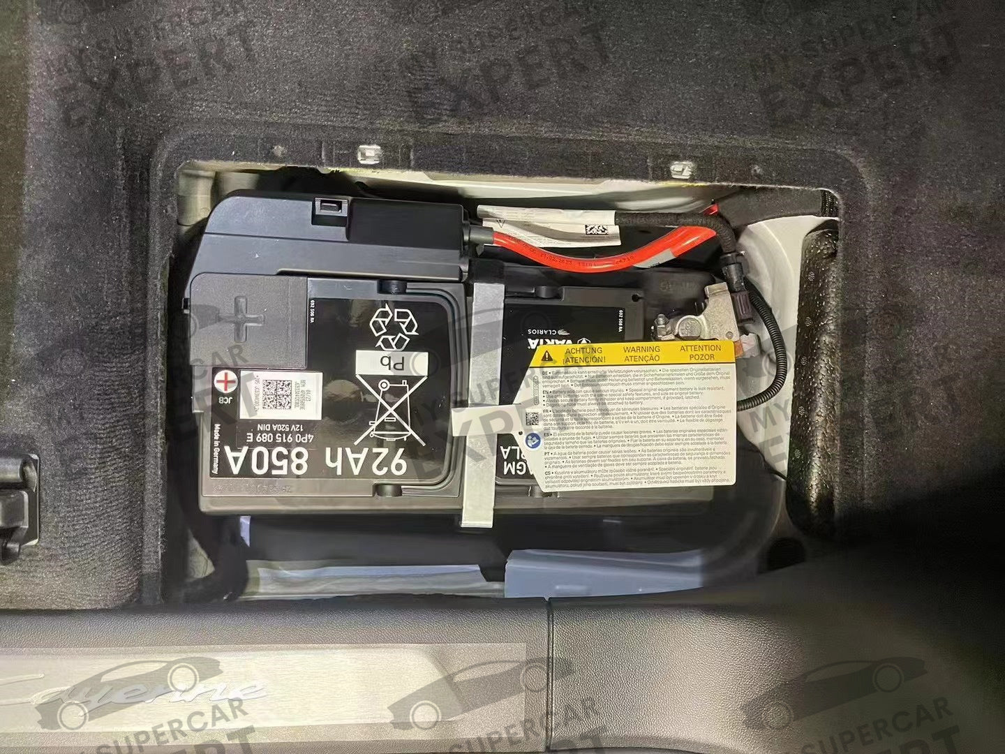 Bentley Bentayga Lamborghini Urus Porsche Cayenne (9Y) 911 (992) 12V Battery Swap Kit Lithium to AGM 92Ah battery