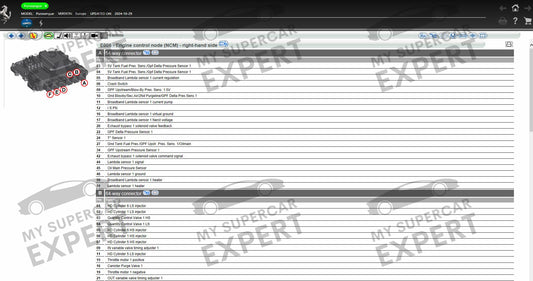 Ferrari F430 612 599 California T 458 FF F12berlinetta LaFerrari GTC4Lusso 812 Portofino 488 F8 SF90 296 Purosangue Roma 12cilindri 2004-2025 Documentation Wiring Diagrams Tech Support Service