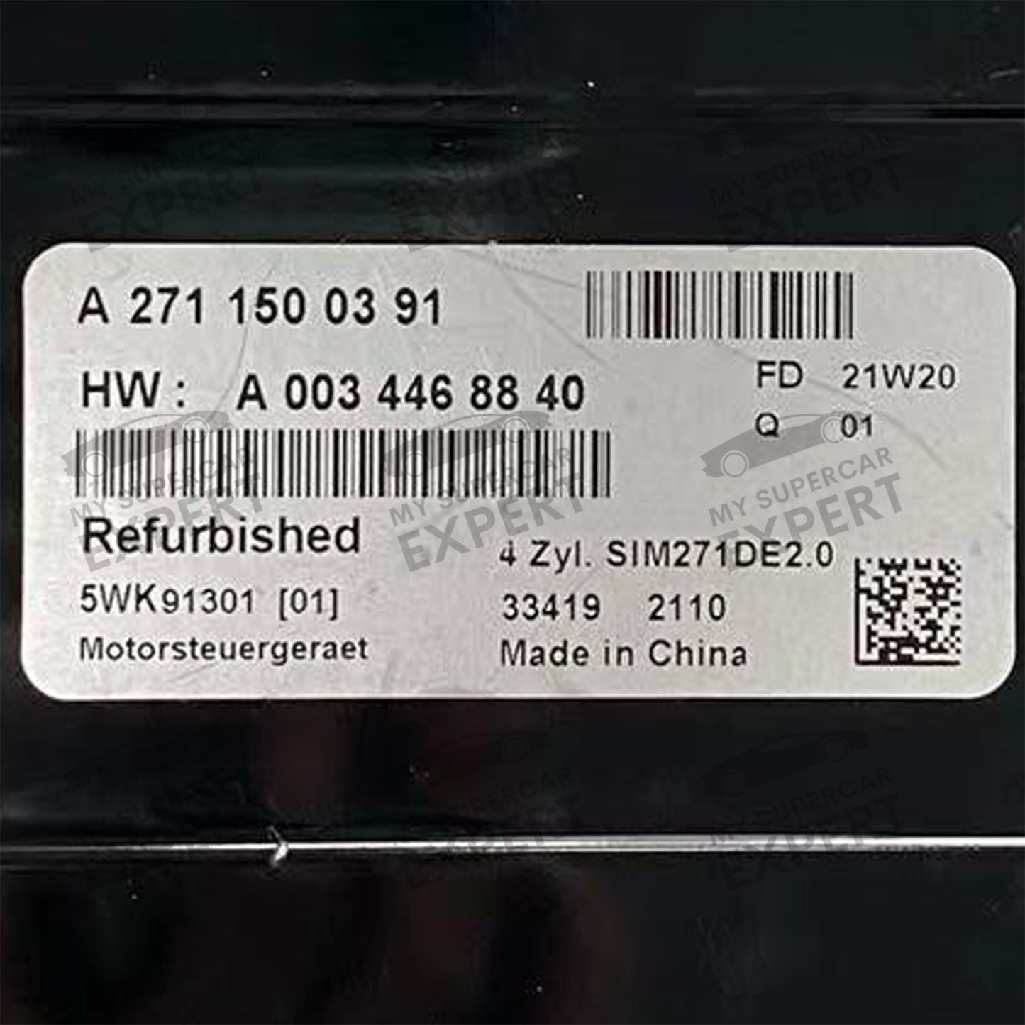 Mercedes-Benz MB C Class (W204) E Class (W212) Continental SIM271DE2.0 Engine Control Unit A2711500391 5WK91301 aftermarket