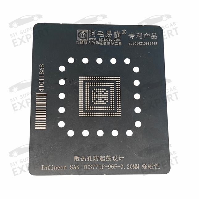 Infineon TC377TP CPU Magnetic Stencil for BGA Reballing for ECUs