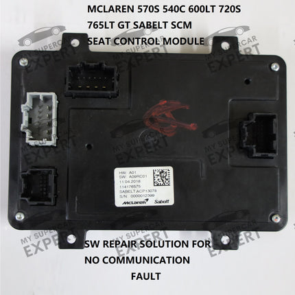McLaren 570S 540C 600LT GT 720S 765LT 2015-2023 SCM Seat Control Module SCML SCMR Repair Solution