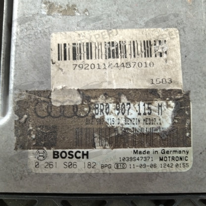 Audi Q5 (8R) 2010-2015 Unidad de control de motor Bosch MED17.1 ECU 8R0907115M 0261S06182 usado