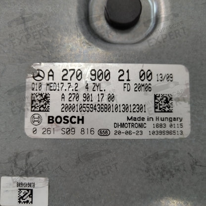 Mercedes-Benz MB Clase A (W176) Clase B (W246) CLA (C117) GLA (X156) 2012-2018 Unidad de control de motor Bosch MED17.7.2 ECU A2709002100 0261S09816 usado 