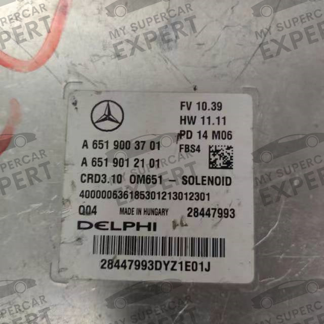 Mercedes-Benz MB E Class (W212) 2010-2016 Delphi CRD3.10 SOLENOID Engine Control Unit ECU A6519003701 28447993 used