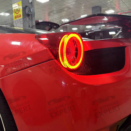 Ferrari 458 (F142) 2009-2015 488 style Tail Lights aftermarket upgrade kit