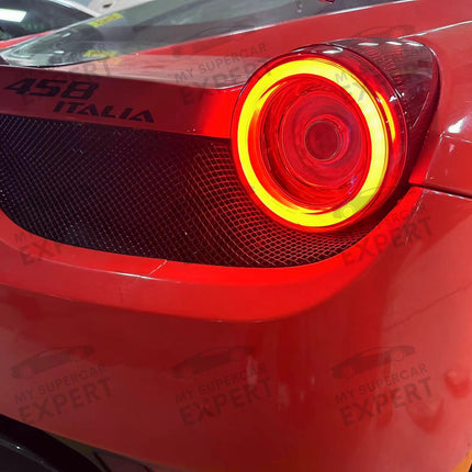Ferrari 458 (F142) 2009-2015 488 style Tail Lights aftermarket upgrade kit