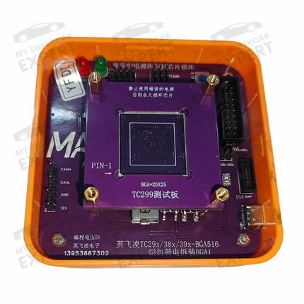 ECU CPU Read Write Adapter for BGA Infineon TC299/TC389/TC399 CPUs solderless used on MD1 / MG1 ECUs