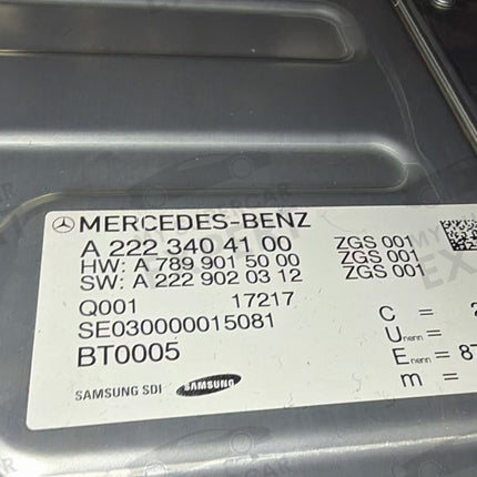 Mercedes-Benz S Class (W222) 2014-2017 BMS A2223404100 A7899015000 Lithium Battery Repair File Service