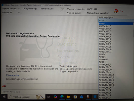 VAG Audi Bentley Lamborghini Seat Skoda Volkswagen (VW) ODIS-S & ODIS-E Software Remote Install Service