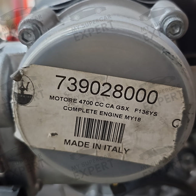 Maserati Granturismo F136YS Full V8 Engine Assembly MY2018 739028000 Brand New never used