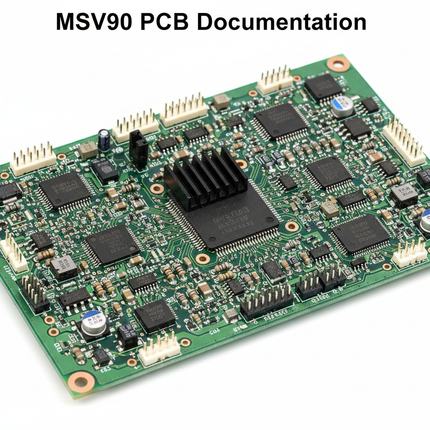 Picture of a PCB board with title MSV90 PCB Documentation