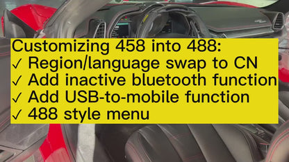 Ferrari 458 (F142) 2009-2015 Solución Bluetooth del mercado de accesorios OEM