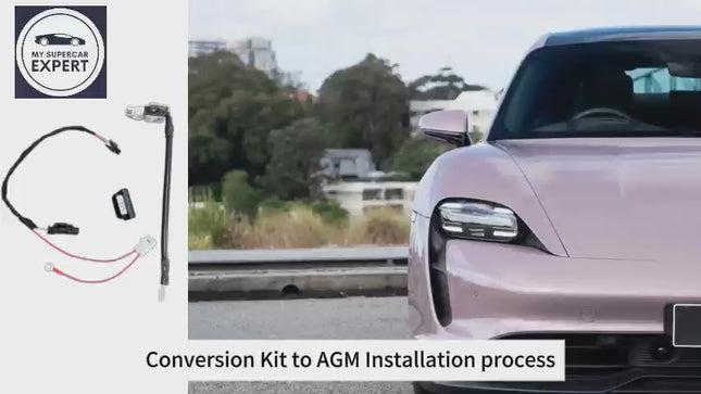 Porsche Taycan (9J) 2020-2024 12V Battery Swap Kit Lithium to AGM 40Ah battery