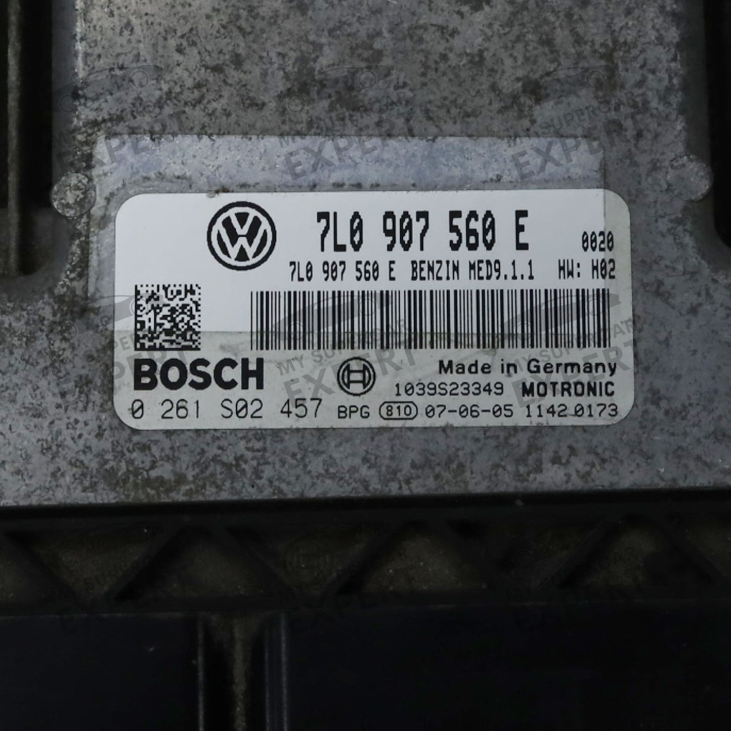 VW Volkswagen Touareg Unidad de control del motor ECU Bosch MED9.1.1 7L0907560E 0261S02457 usado