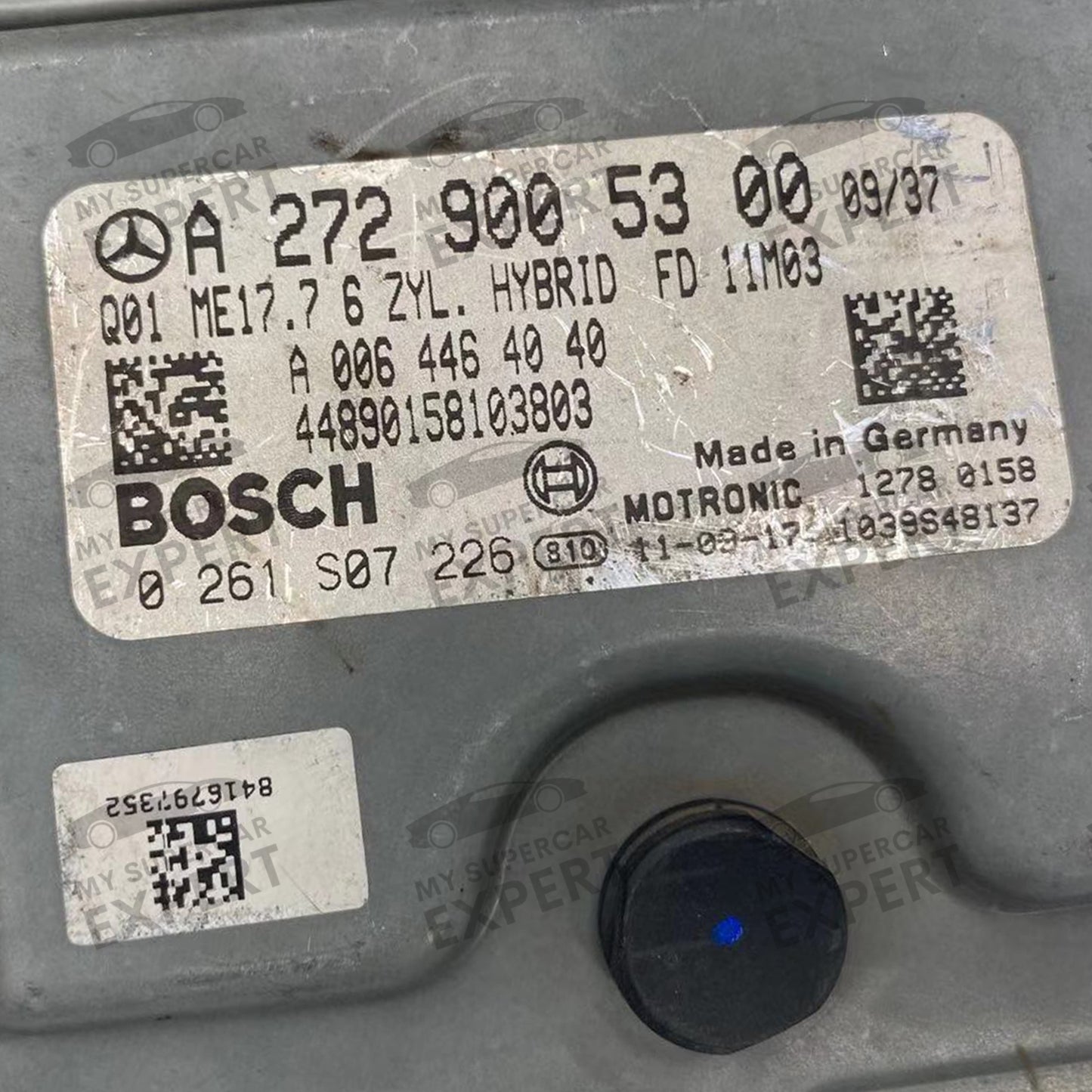 Mercedes-Benz MB S400 Hybrid (W221) Bosch ME17.7 M272 Engine Control Unit ECU A2729005300 0261S07226 used